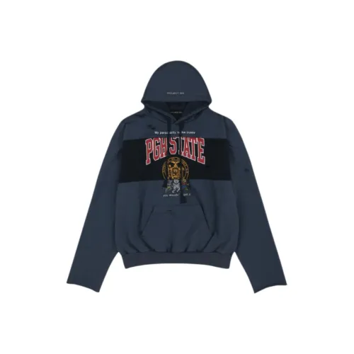 GRAILZ PROJECT G R SS25 Коллекция 6 NEW THROW BACK Collection Sweatshirt Unisex Navy Blue