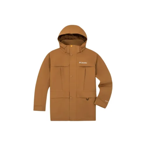 Columbia совместный бренд Transit Водонепроницаемый Ветрозащитный Дышащий и Теплоизоляционный ветровка Мужской Коричневый