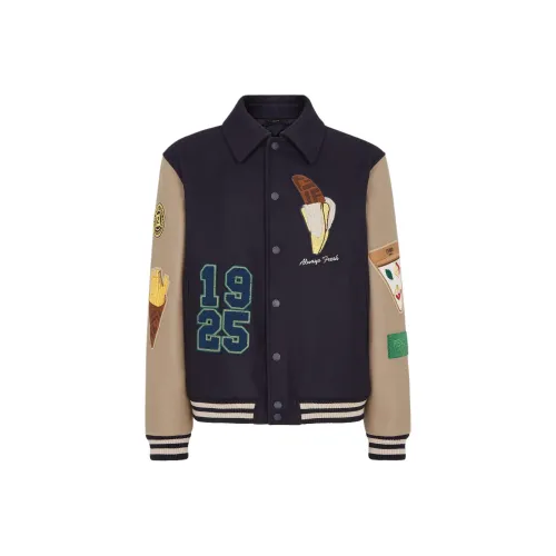 FENDI FW24 Куртки и пальто Мужской Бежевый и Синий