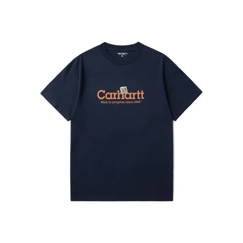 Carhartt WIP S S Label Script T Рубашка T Рубашка Unisex Морской Синий