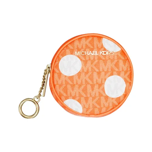 MICHAEL KORS Jet Set Travel Искусственная кожа Монетница Маленький Женский Оранжевый Красный и Белый