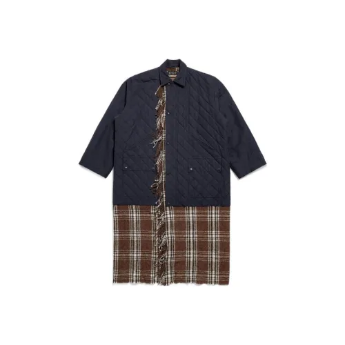 Balenciaga SS24 Пальто Свободный крой Мужской Морской синий