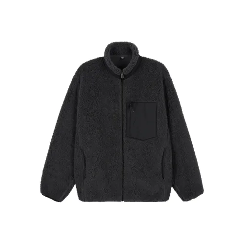 UNIQLO Бархат Feel Пальто Унисекс Темно-серый