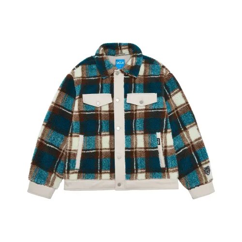 UCLA Клетчатый Унисекс Бархатные Куртки