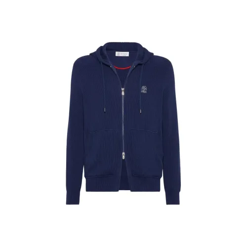 BRUNELLO CUCINELLI FW24 Свитшот Мужской Морской Синий