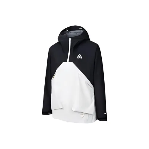 Anta Variety Тренировки Коллекция Поход Ветровка Унисекс Основной черный Ванильный Экрю