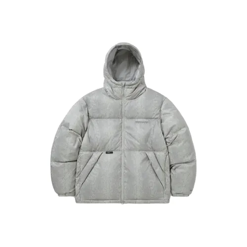 Thisisneverthat FW23 Осенне-зимняя коллекция PERTEX® DSN С капюшоном Пуховик GREY Пуховик Унисекс Серый