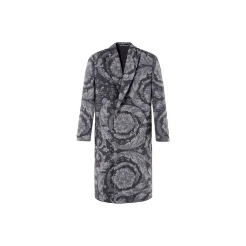 VERSACE Черное мужское пальто