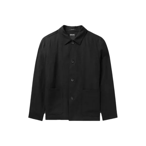 Ermenegildo Zegna Черные Мужские Куртки