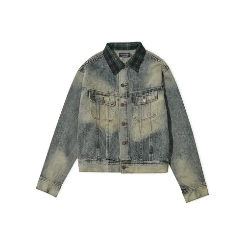 METARICOTTA Denim Jacket Unisex Worn Blue