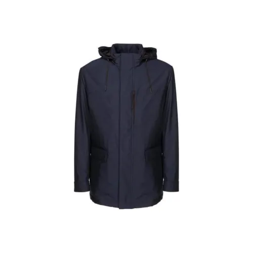 Ermenegildo Zegna Темно-синие мужские куртки