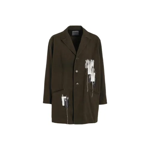Yohji Yamamoto Хаки Зеленый Унисекс Куртки