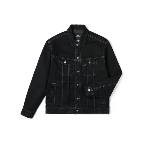 Lee совместный модель Черный мужской джинсовый куртка
