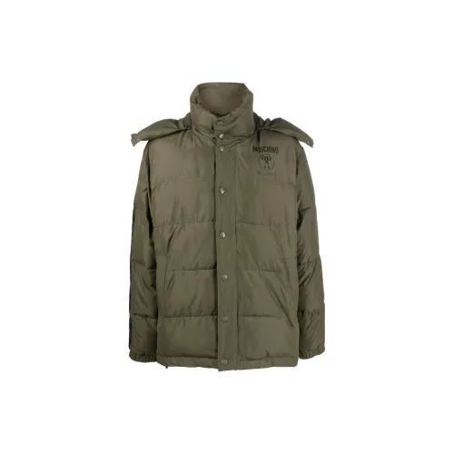 MOSCHINO Зеленый Мужской Пуховик