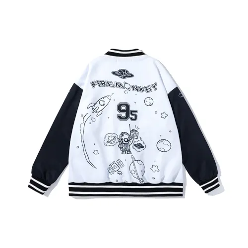 FireMonkey Бейсбольная куртка Унисекс Белый