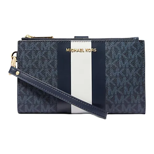 MICHAEL KORS Adele Покрытый холст Кошелек Женские Морской синий