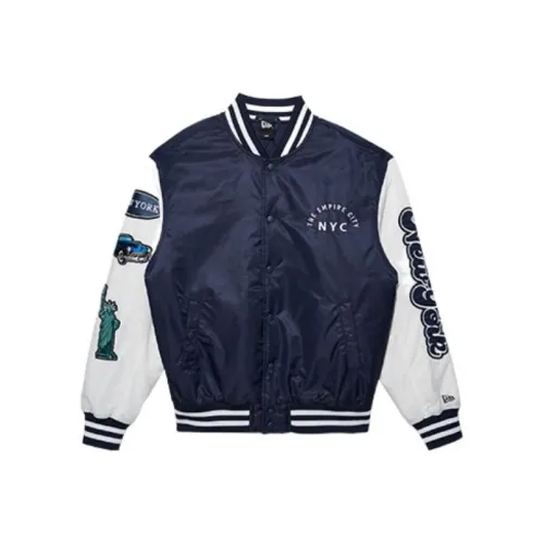 New Era Темно-синие унисекс бейсбольные Джерси