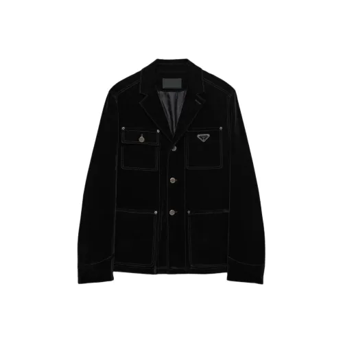 PRADA SS25 Куртки и Пальто Мужской Черный