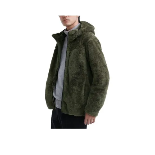 UNIQLO Бархат Feel Пальто Мужской Темно-зеленый