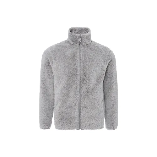 UNIQLO Бархат Feel Куртка Унисекс Серый Нет