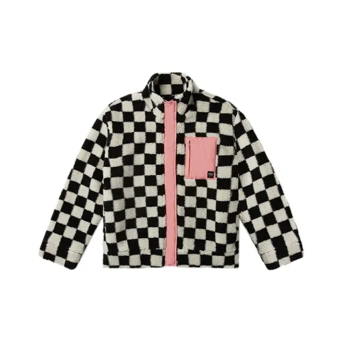 VANS Черно-белая шахматка Цвет Унисекс Бархатные куртки
