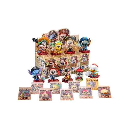Hot Toys MICKEY AND FRIENDS Пират Edition COSBI Миниатюрная кукла Слепые коробки Одиночная Слепая коробка Цельная коробка 8 шт