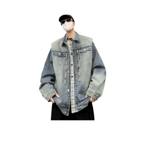 M MAICCO Denim Jacket Unisex Blue M MAICCO Деним Куртка Унисекс Синий