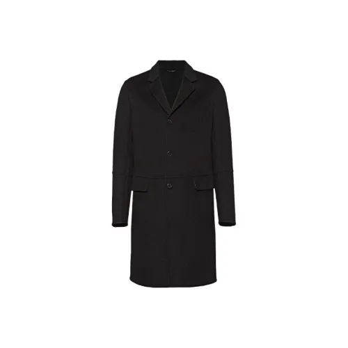 PRADA Мужское черное пальто