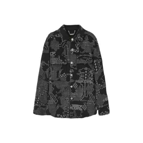 JOHN RICHMOND Пальто Мужское Черное Серое