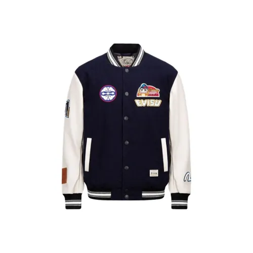EVISU Бейсбольная куртка Мужская Темно-синяя