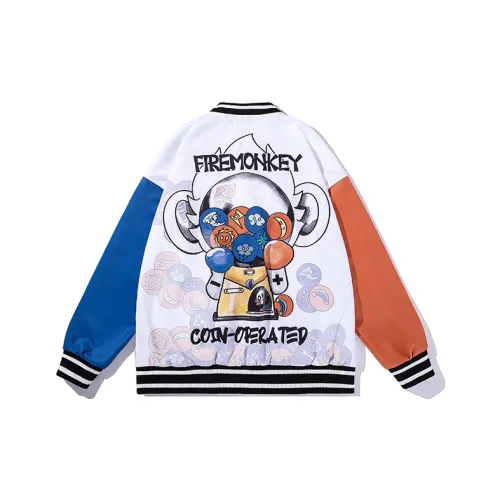 FireMonkey Бейсбольная куртка Унисекс Белый