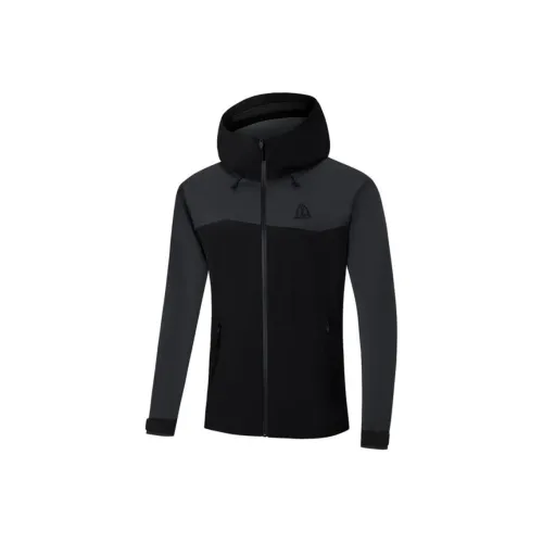 361° Водонепроницаемый Устойчивый к истиранию Дышащий Защита от дождя Ветрозащитный Ветровка Унисекс Супер-черный