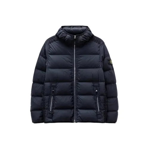 STONE ISLAND Пуховик Пальто Унисекс Морской Синий