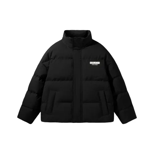 CELUCASN Хлопковый пуховик унисекс черного цвета