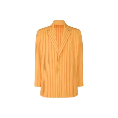 Homme Plissé Issey Miyake SS24 Куртки и Пальто Мужской Оранжевый