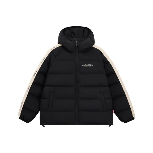 COCA COLA Пуховик Куртка Унисекс Черный