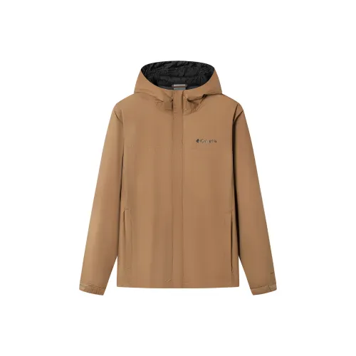 Columbia совместный бренд Поход Водонепроницаемый Ветрозащитный и Устойчивый к истиранию Ветровка Мужской Светло-коричневый