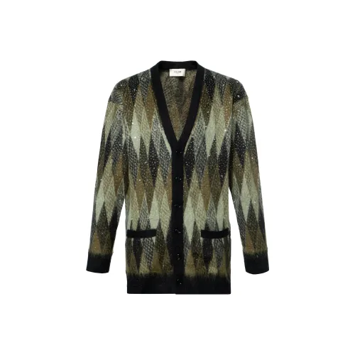 CELINE Новый MEN'S COLLECTION Мальчик Кукла FW22 Свитер Мужской Зеленый