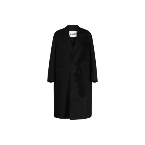 JIL SANDER Мужское черное пальто