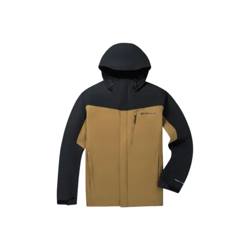 Columbia совместный бренд Водонепроницаемый Термический Теплоотражающий Ветровка Мужской Коричневый Черный