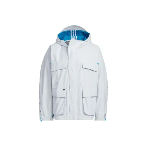Adidas Originals x Ordinary People FW24 Куртки и Пальто Мужской Прозрачный Серый