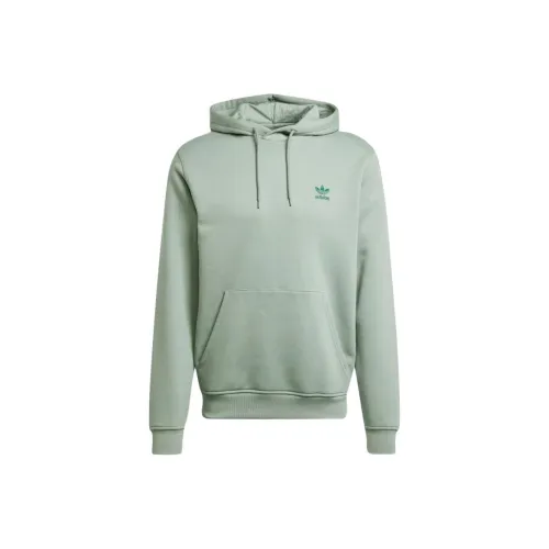 Adidas Originals TrefoilESSENTIALS FW24 Худи Мужской Серебристый Зеленый