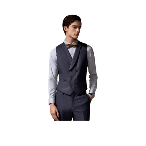 DIKENI Серый Синий Мужские Жилеты