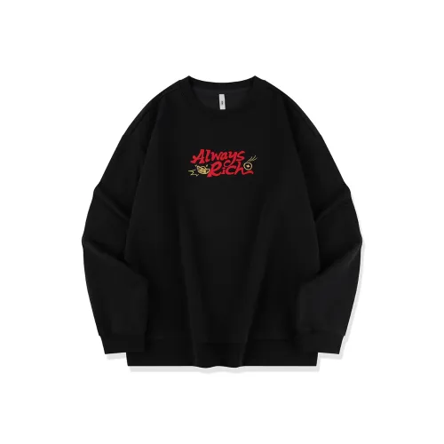 QIAODAN Get Rich Every Day Свитшот Мужской Черный