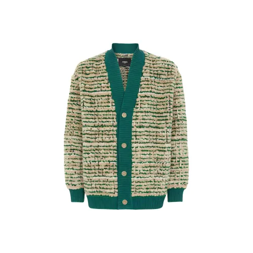 FENDI Velvet Feel Пальто Мужское Зеленое