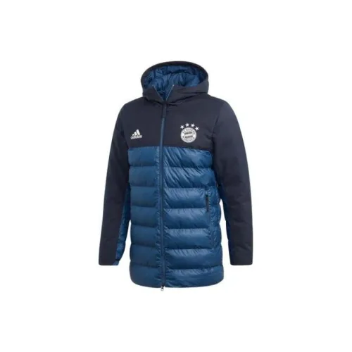 Adidas Bayern Munich Форма с капюшоном пуховая куртка Bayern Munich Black мужская синяя