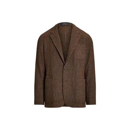 Polo Ralph Lauren FW23 Бизнес-костюм Пальто Мужской Коричневый