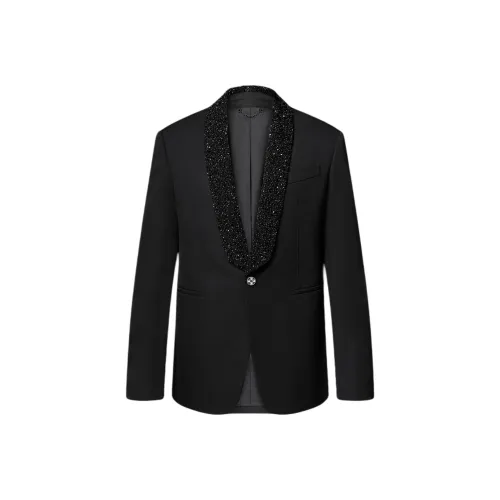 LOUIS VUITTON SS25 Бизнес-костюм Пальто Мужской Черный