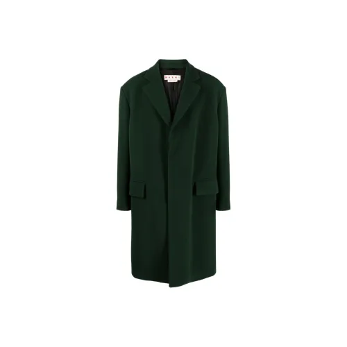 MARNI Мужское пальто темно-зеленого цвета