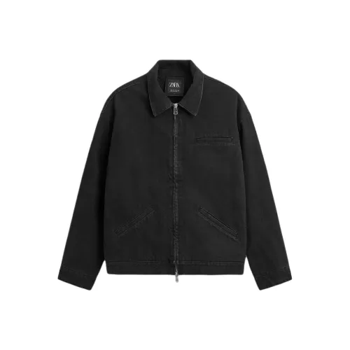 ZARA Черные Мужские Джинсовые Куртки